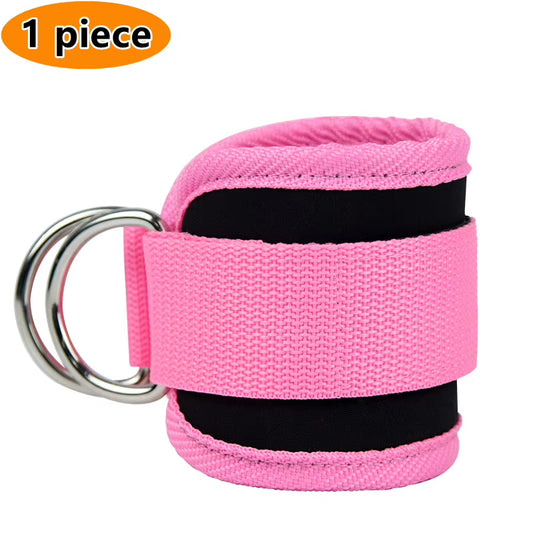 1PC Adjustable D-Ring Ankle Wrist Cuffs Padded Strap Brace Support Gym Workouts Kickback for Cable Machine Legs Glutes Exercises